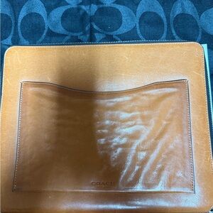 Coach Brown Leather Document Holder